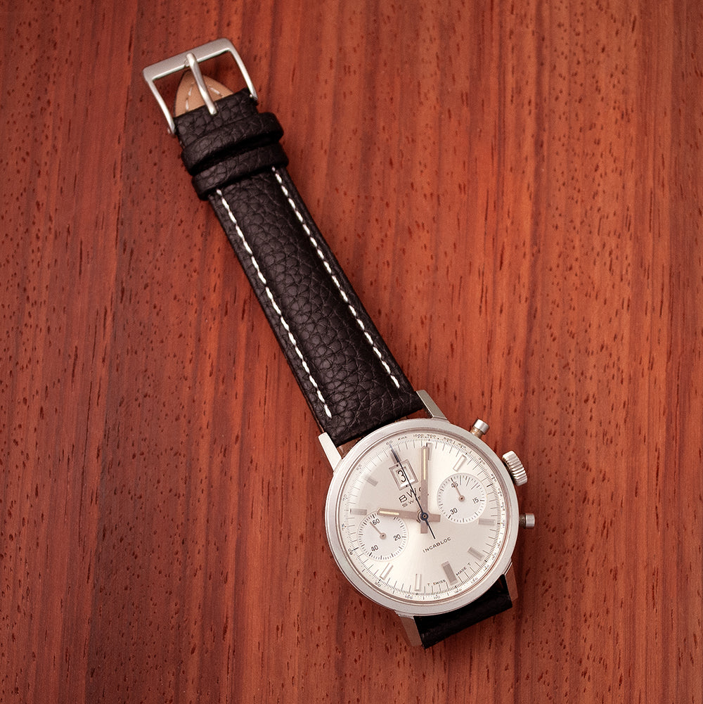 BWC (Buttes Watch Co.), Chronograph, Dato 45, Edelstahl, Datum, Kaliber Landeron 187