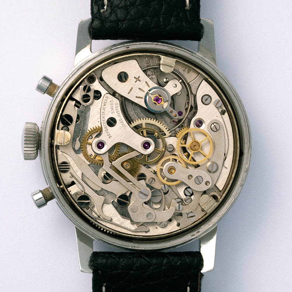 BWC (Buttes Watch Co.), Chronograph, Dato 45, Edelstahl, Datum, Kaliber Landeron 187