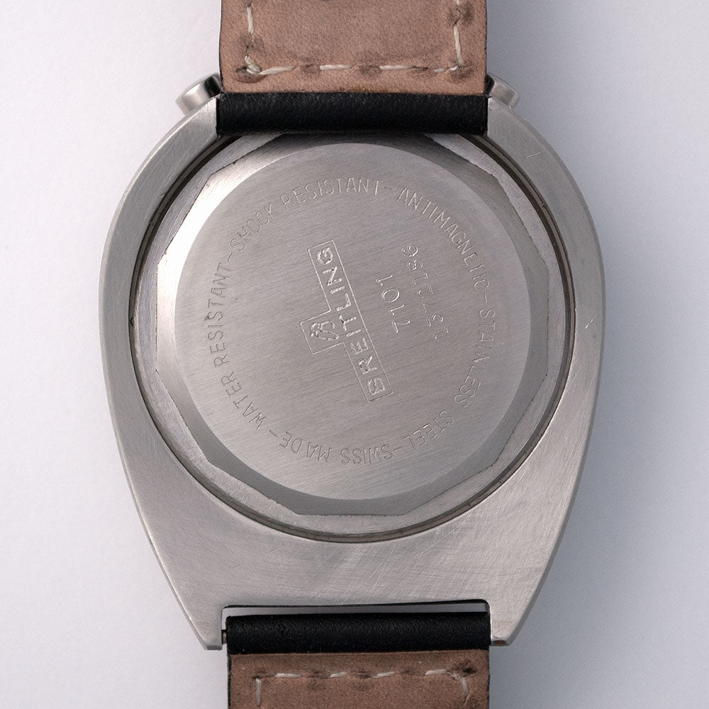 Breitling «Bullhead», Pupitre, Referenz 7101, 1971, Edelstahl, verschraubtes Gehäuse
