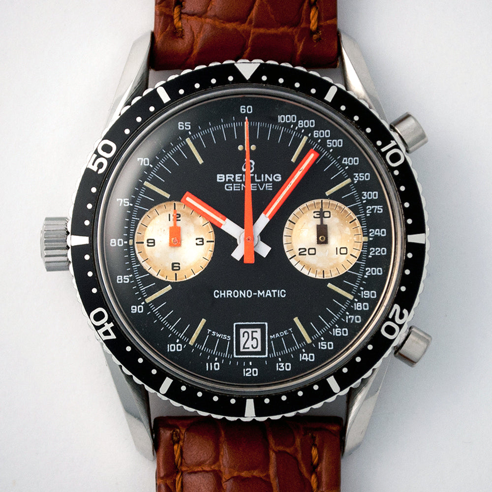 Breitling Chrono-Matic, Chronograph, Referenz 2130, Edelstahl, Kaliber 11, 1977