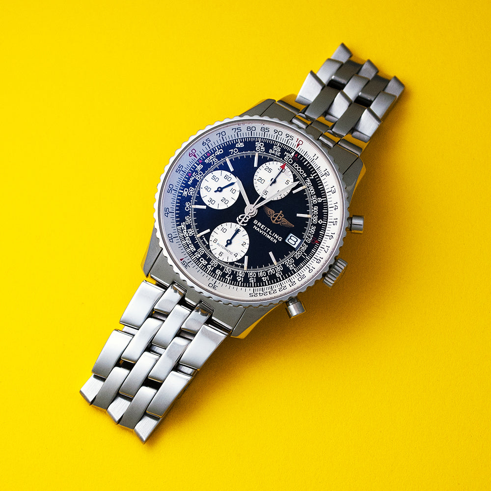 Breitling «Old Navitimer», Referenz A13022, Edelstahl, Tritium-Zifferblatt, mit Box