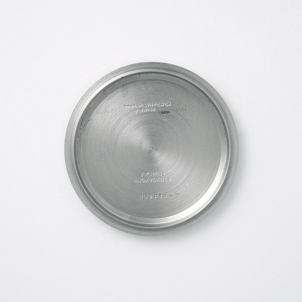 Eterna Tri-Compax-Chronograph, Ref. 154 FTP-7, 1. Version, Edelstahl, Kaliber 1491 K (Valjoux 72)