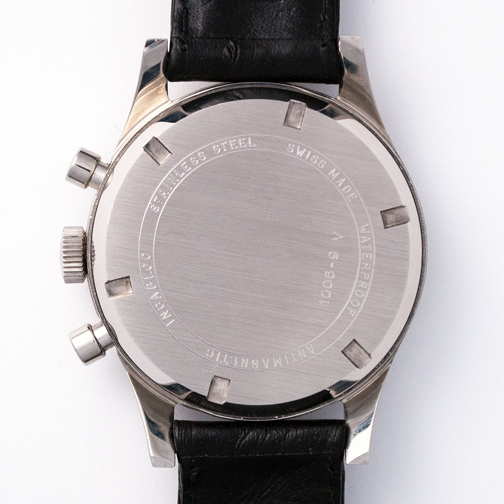 Héli Reymond, Chronograph, Handaufzug, NOS, Edelstahl, Kaliber Valjoux 7733