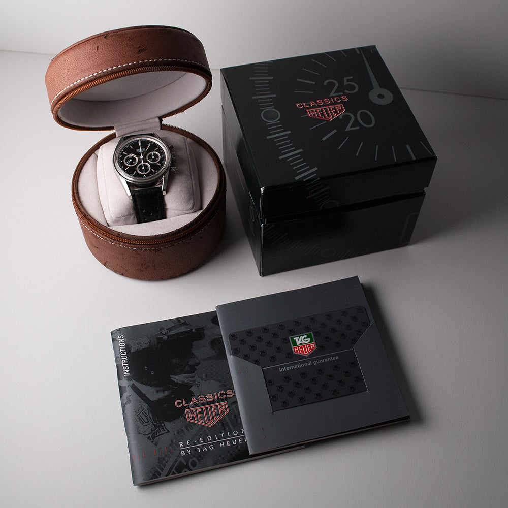 TAG Heuer Carrera, Classics Re-Edition, Ref. CS 3113, Full-Set, Edelstahl, Lemania 1873, anfangs 2000