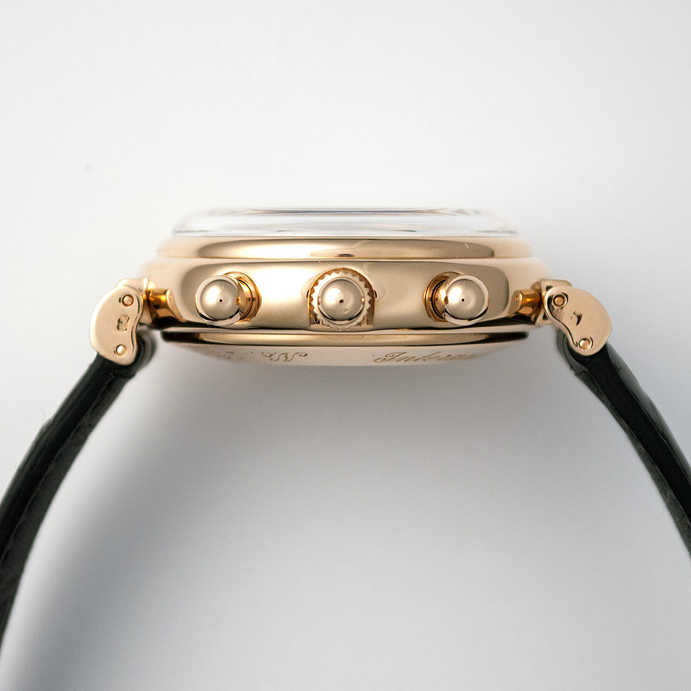 IWC Da Vinci, ewiger Kalender, Chronograph, Ref. IW3750, 18 Karat Gelbgold, Automatic, Box und Papiere, IWC-Werksservice 02/2022