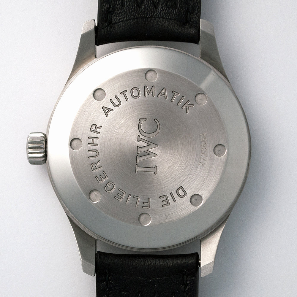IWC Fliegeruhr Mark XV, Referenz 3253-01, 2007, Automat, Stahl, Datum, revidiert mit Garantie bis Oktober 2022, neues IWC-Lederband
