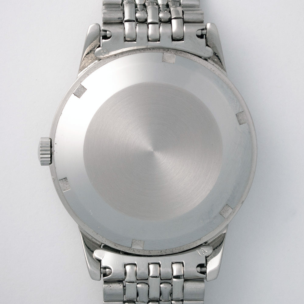 IWC Ingenieur, Ref. 666 AD, schwarzes Zifferblatt IWC-Service, IWC-Zertifikat, Original Guy Frères, Stahlarmband