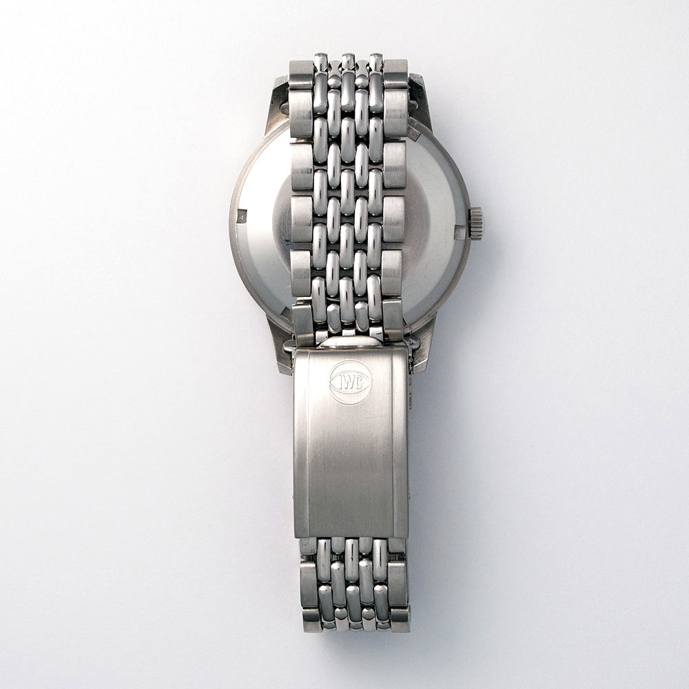 IWC Ingenieur, Ref. 666 A, versilbertes Zifferblatt, 1956, Automat, Original IWC «Guy Frères» Stahlarmband, revidiert, Garantie bis 02/24