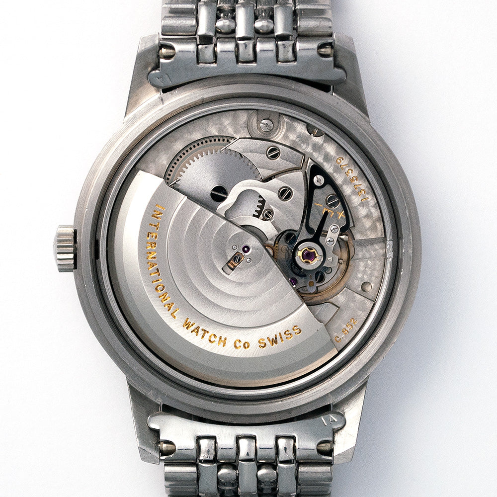 IWC Ingenieur, Ref. 666 A, versilbertes Zifferblatt, 1956, Automat, Original IWC «Guy Frères» Stahlarmband, revidiert, Garantie bis 02/24