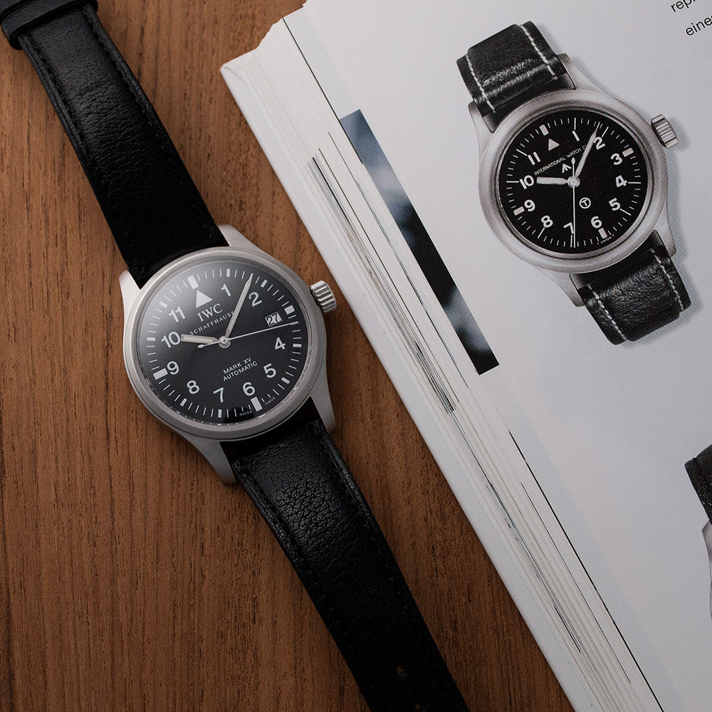 IWC Fliegeruhr Mark XV, Ref. 3253, von 2003, Automat, Stahl, Datum, Box und Papiere