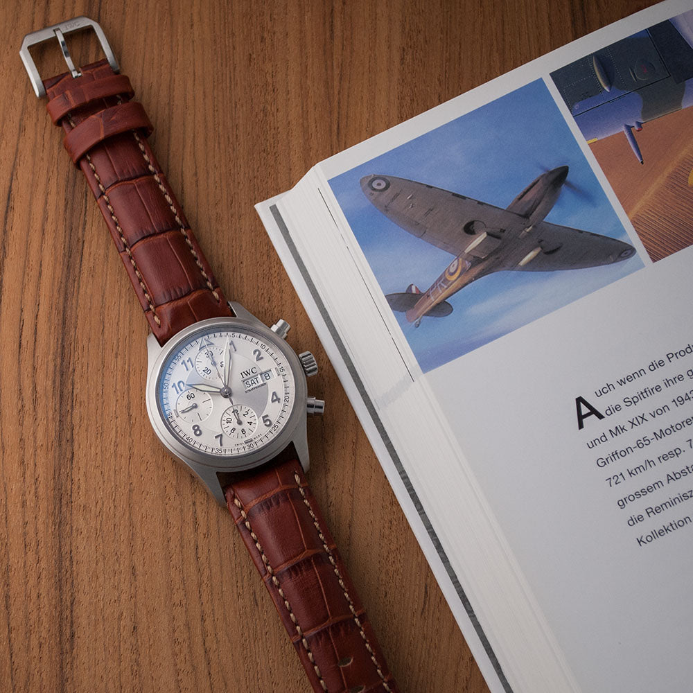 IWC Spitfire Chronograph Automatic, Ref. 3706, Edelstahl, Tag/Datum