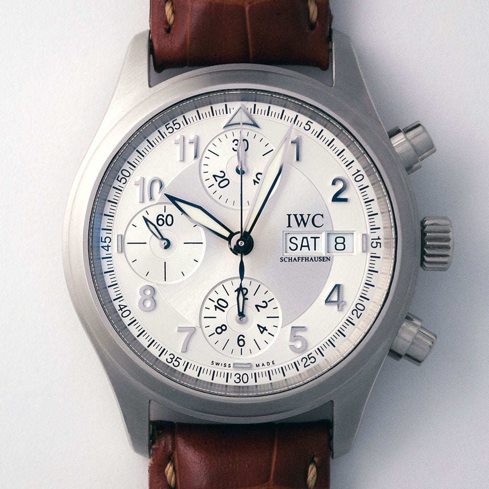 IWC Spitfire Chronograph Automatic, Ref. 3706, Edelstahl, Tag/Datum