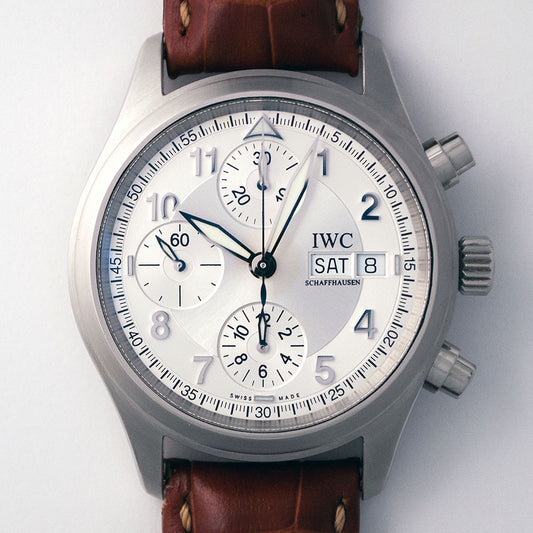 IWC Spitfire Chronograph Automatic, Ref. 3706, Edelstahl, Tag/Datum