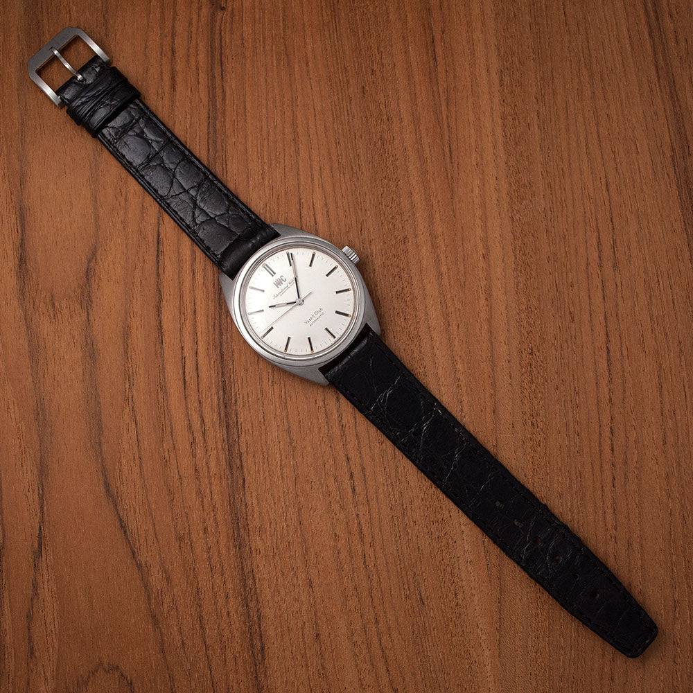 IWC, Yacht Club, Automatic, Ref. 811 A, ca. 1967 Stahlgehäuse, schwarzes Krokoband mit neuer IWC-Dornschliesse