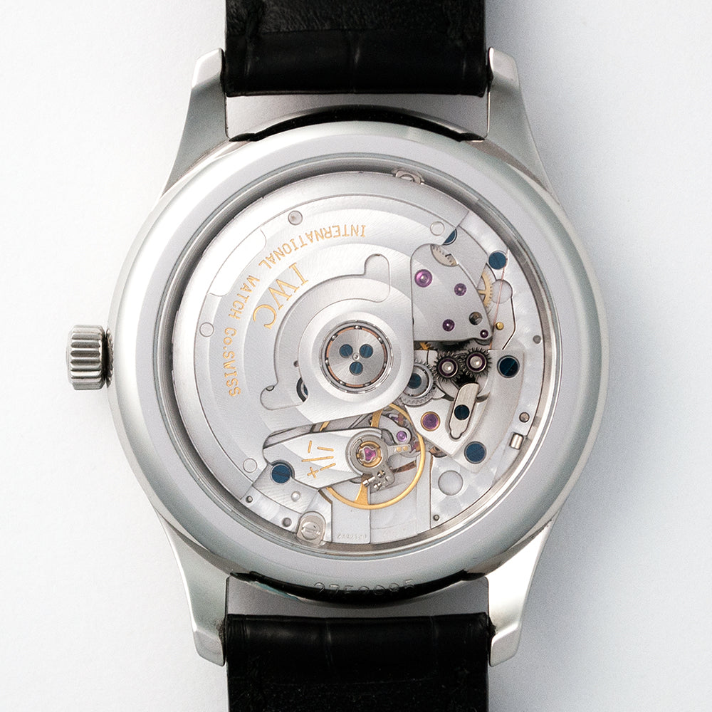 IWC, kleine Portugieser, Ref. 3531-005, Automat, Glasboden, seltene Version mit schwarzem Zifferblatt