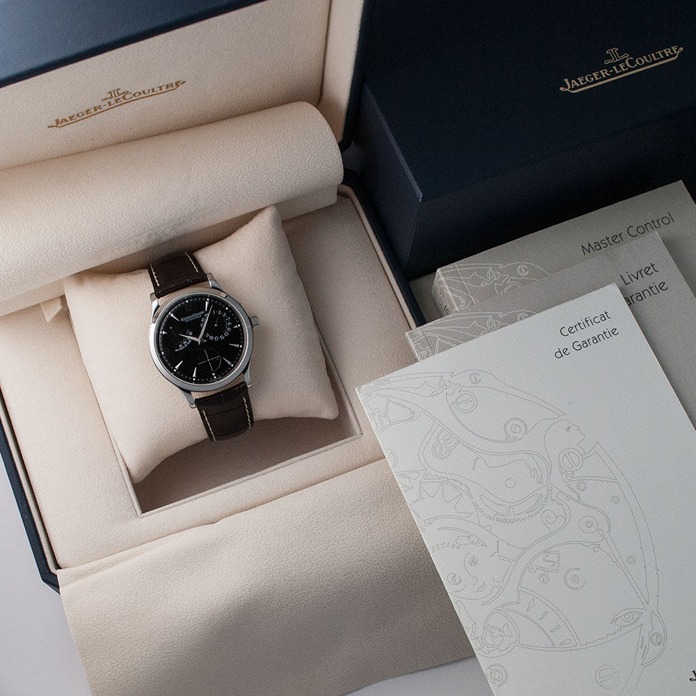Jaeger-LeCoultre, Master Réserve de Marche, Ref. 140.8.93.S, Edelstahl, Automatique, Saphirglasboden, Datum, Full-Set