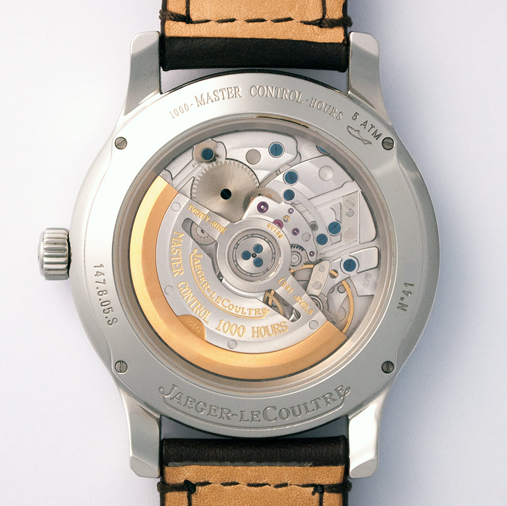 Jaeger-LeCoultre, Master Control, Hometime, Ref. 147.8.05 S, Reisezeitzone, Saphirglasboden