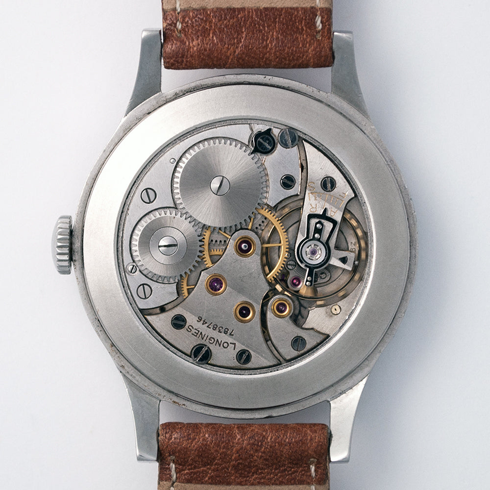 Longines Herrenuhr «Jumbo», Stahl, Kaliber 12.68Z, 1949, kleine Sekunde, Ref. 4915