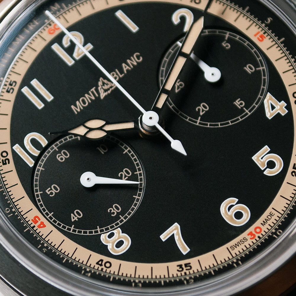 Montblanc 1858 Monopusher Chronograph, Ref. 125581, Full-Set, neu, Automat, Garantie bis 09/2024