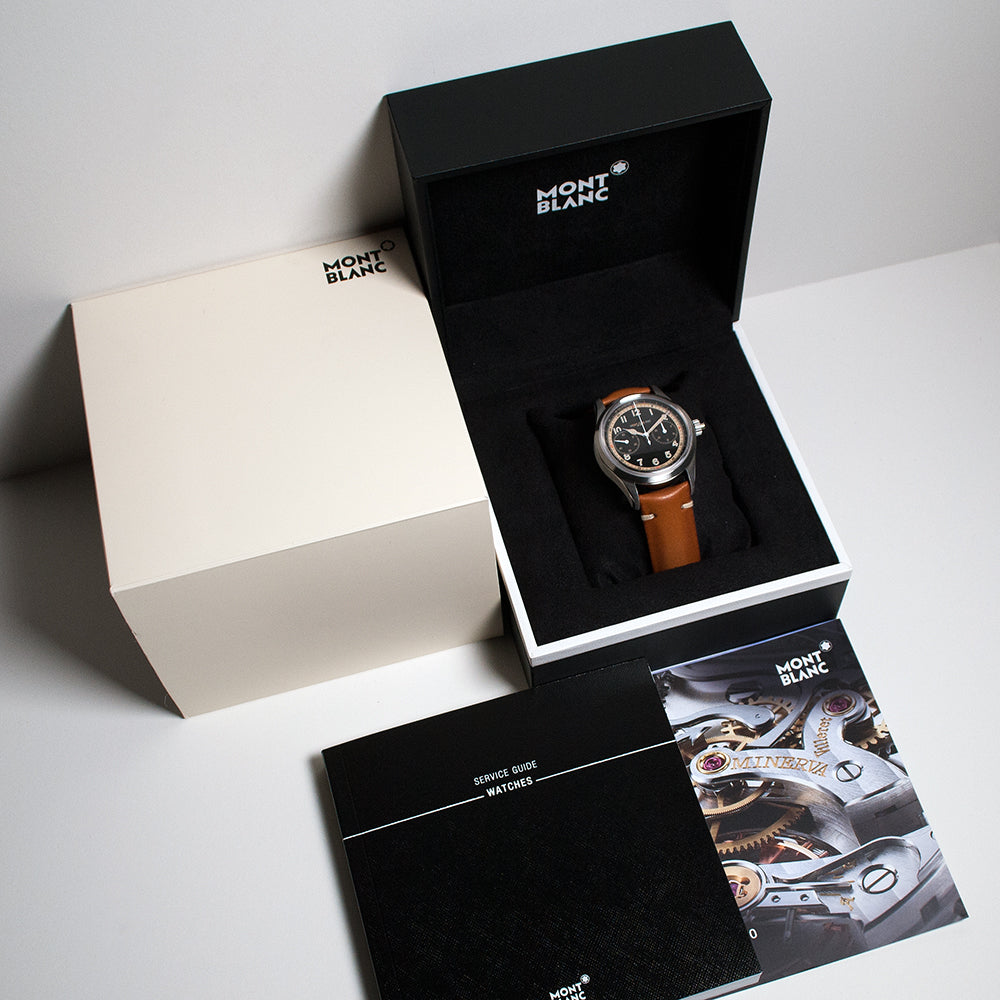 Montblanc 1858 Monopusher Chronograph, Ref. 125581, Full-Set, neu, Automat, Garantie bis 09/2024