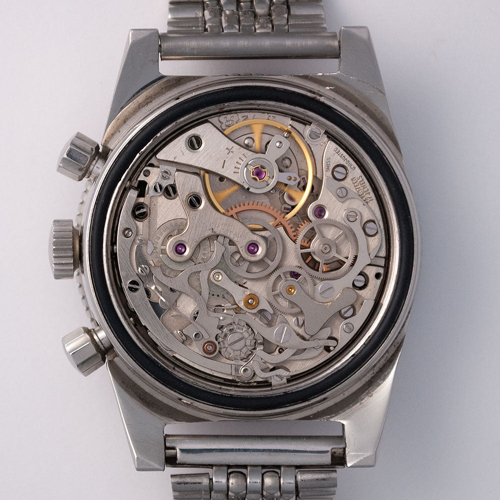 Ollech & Wajs «Selectron Computer», Chronograph, Kaliber Valjoux 72, Edelstahl, Mitte 1960er-Jahre