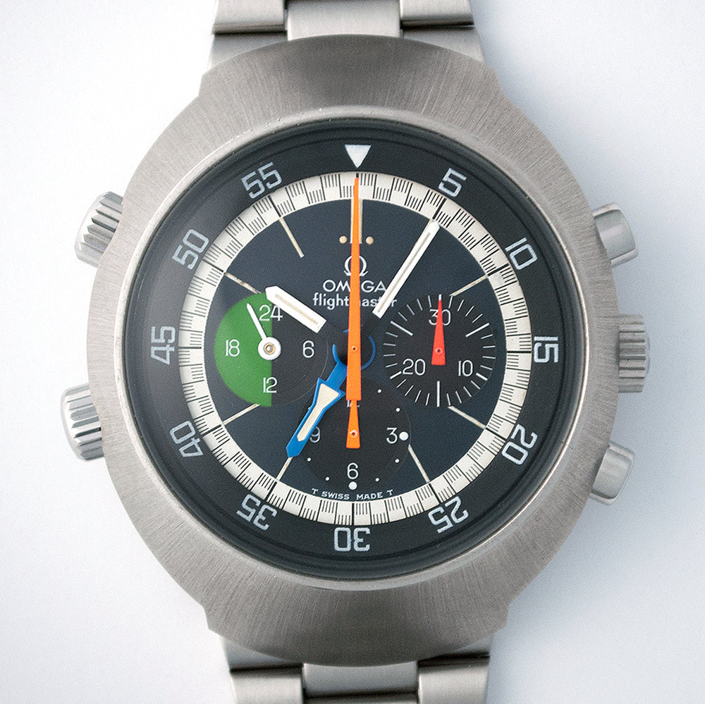 Omega Flightmaster, Ref. 145.013, erste Generation Handaufzug, Omega-Kaliber 910