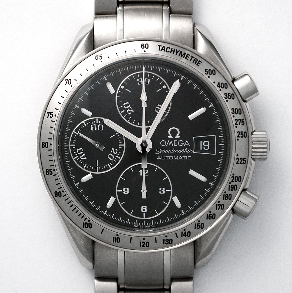 Omega Speedmaster Date, Chronograph, Ref. 175.0083, Omega-Stahlband, ca. 1999