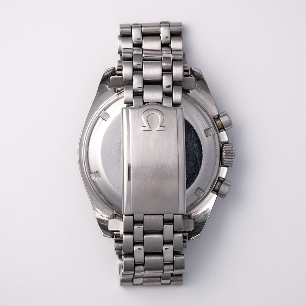 Omega Speedmaster Professional, Ref. 105.012-65, Kaliber 321, 1966/67, «Omega-Holzer»-Stahlband mit Faltschliesse