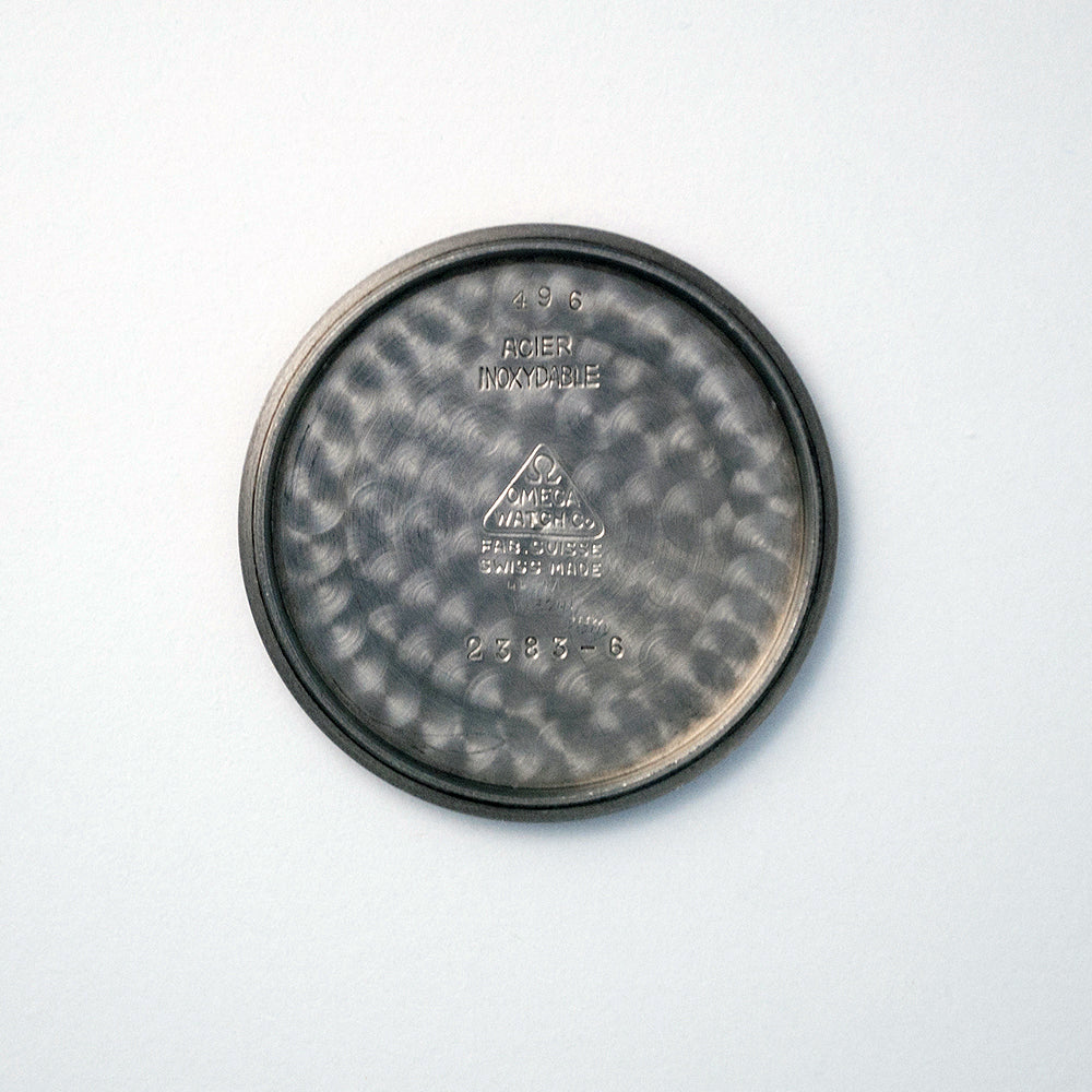 Omega, Herrenuhr, Kaliber 30 T2 PC, Ref. 2383-6, Edelstahl, Handaufzug, Omega-Dornschliesse, 1944, frisch revidiert, Garantie bis 1/2022