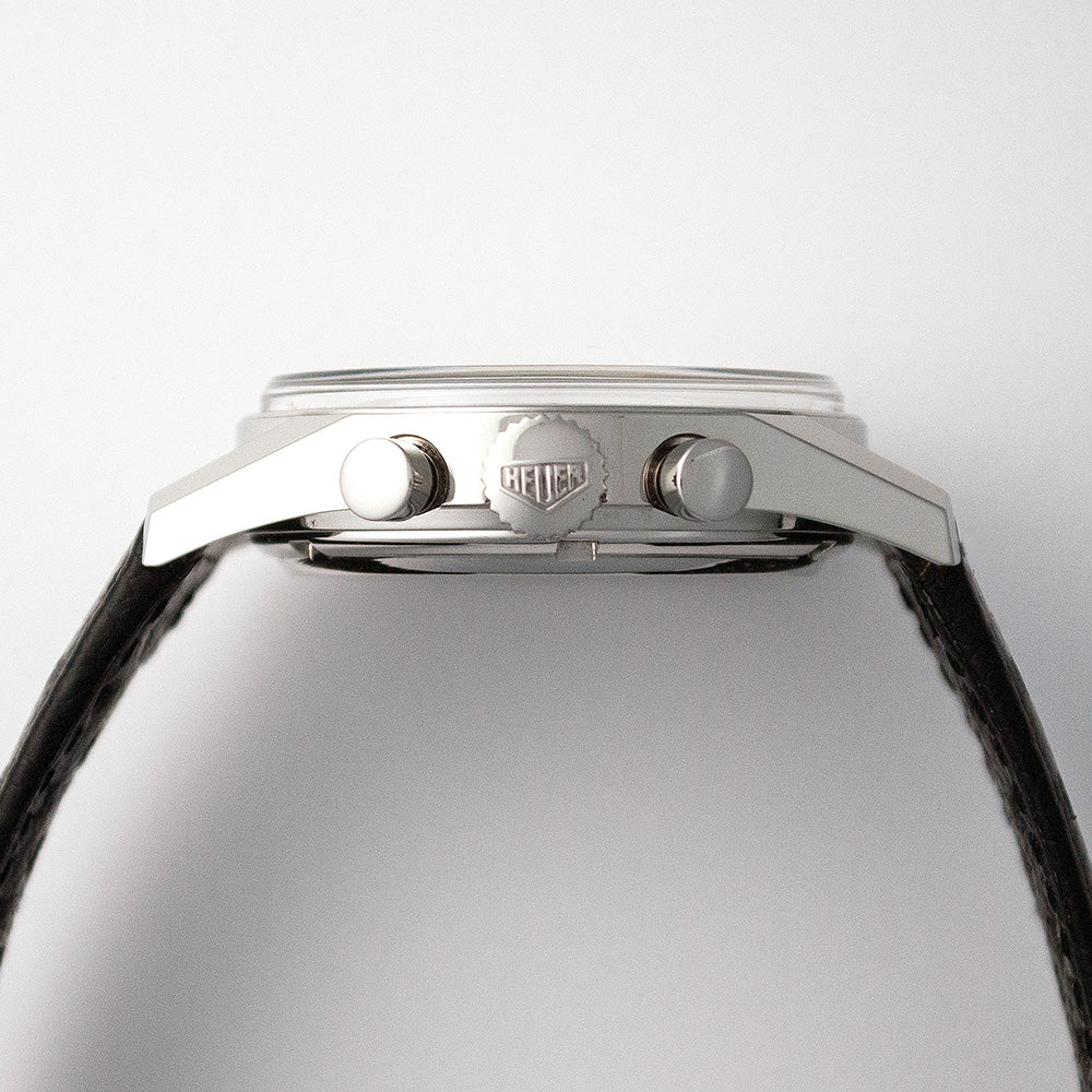 TAG Heuer Carrera 1964, Re-Edition, Ref. CS3110, Edelstahl, Lemania 1873, Racing-Lederband
