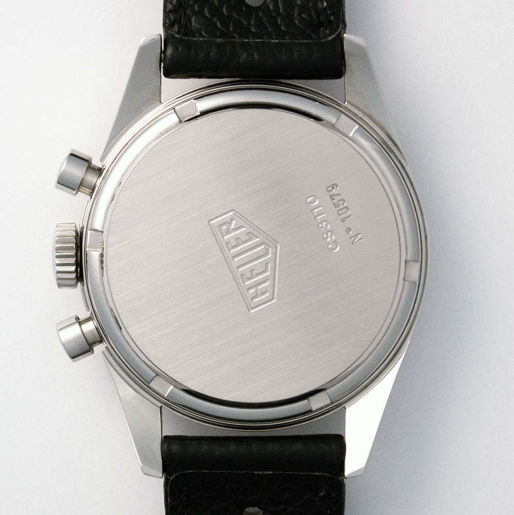 TAG Heuer Carrera 1964, Re-Edition, Ref. CS3110, Edelstahl, Lemania 1873, Racing-Lederband
