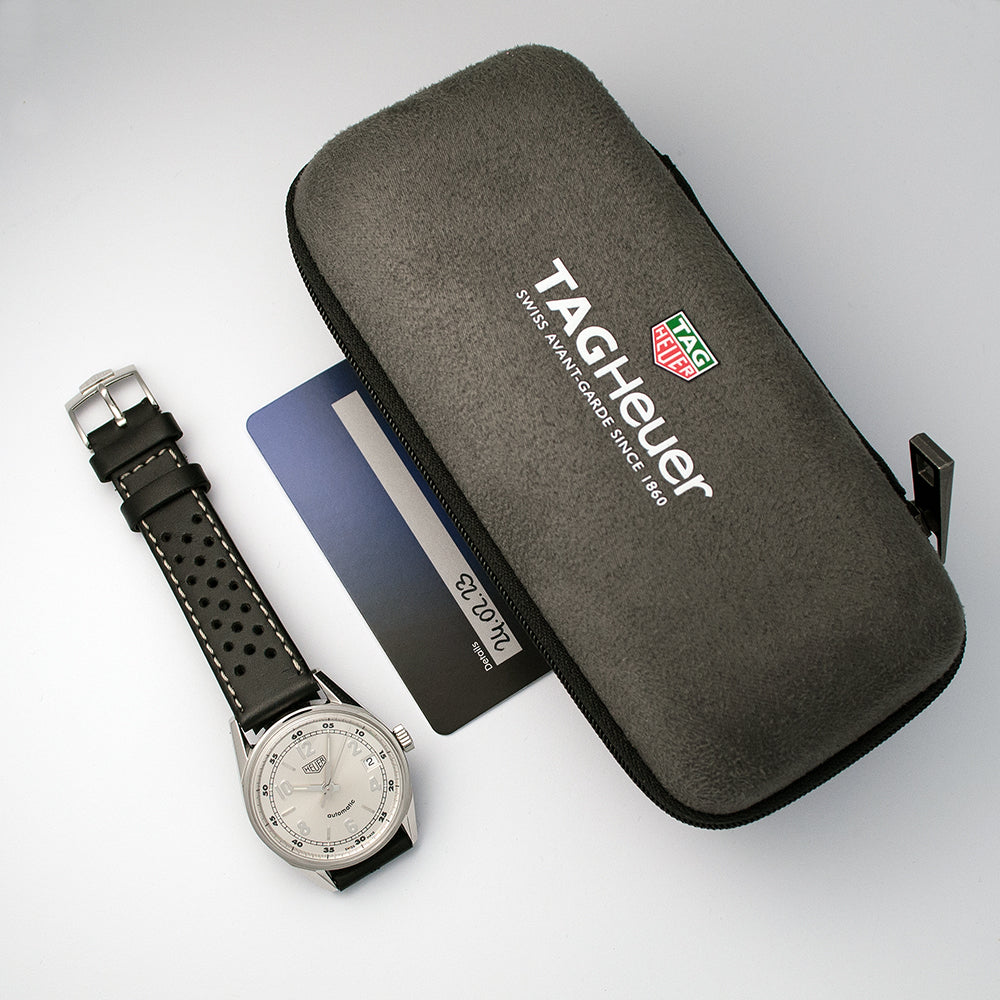 TAG Heuer Carrera, Re-edition WS2112, Werksrevision 02/2023 Automat, Stahl, Tag Heuer-Reisebox