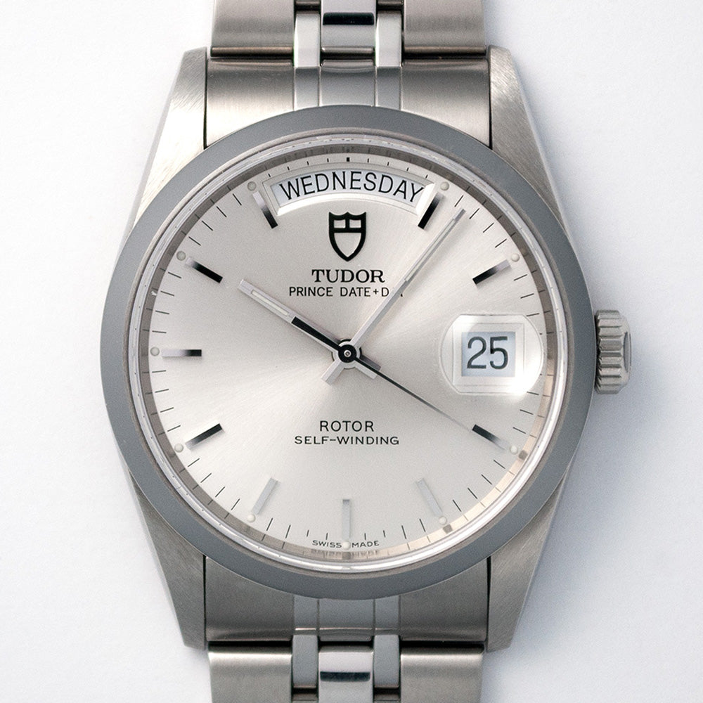 Tudor, Prince, Date+Day, Ref. 76200, Edelstahl, Automatik, Tudor-Jubilee-Stahlband, Box und Zertifikat, 2008