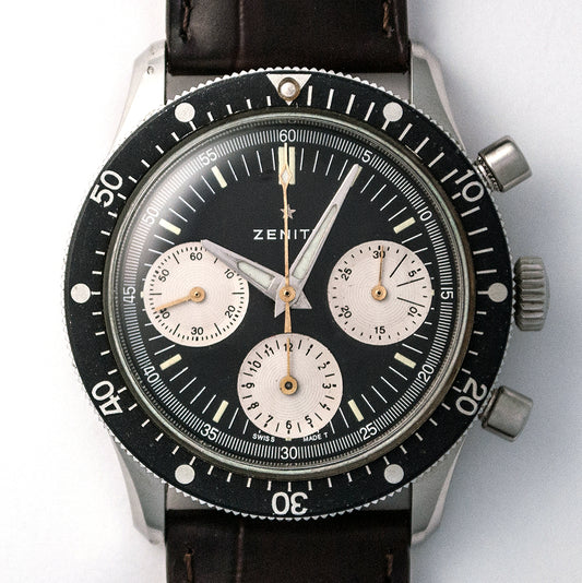 Zenith, Taucher-Chronograph, Ref. A277, Stahl, Kaliber 146 HP, 1960er-Jahre