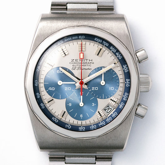 Zenith, El Primero, Defy, Chronograph, Ref. A783 Edelstahl, Kaliber 3019 PHC, revidiert, Garantie bis 5/2024, mit roter Original-Zenith-Box