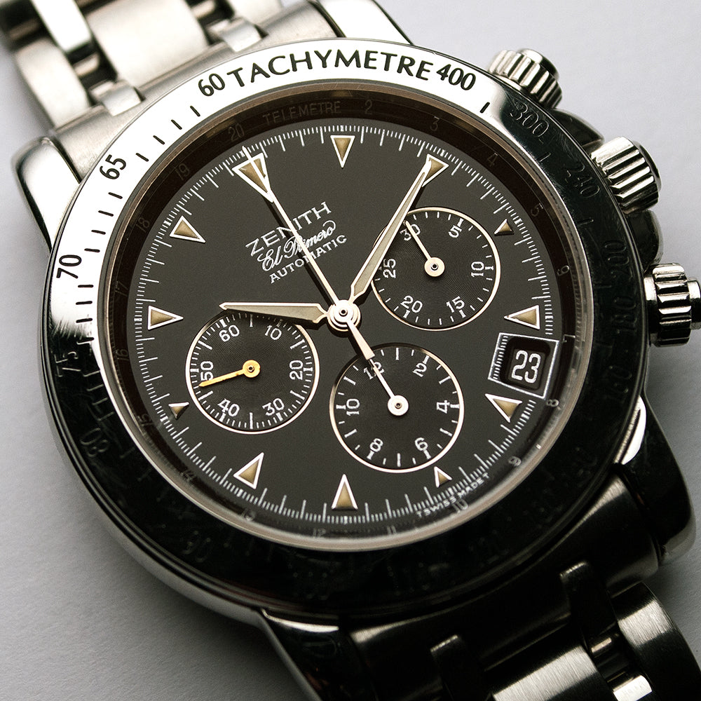 Zenith El Primero, Rainbow, Ref. 15/02.0460.400, Original-Zenith-Stahlband, revidiert