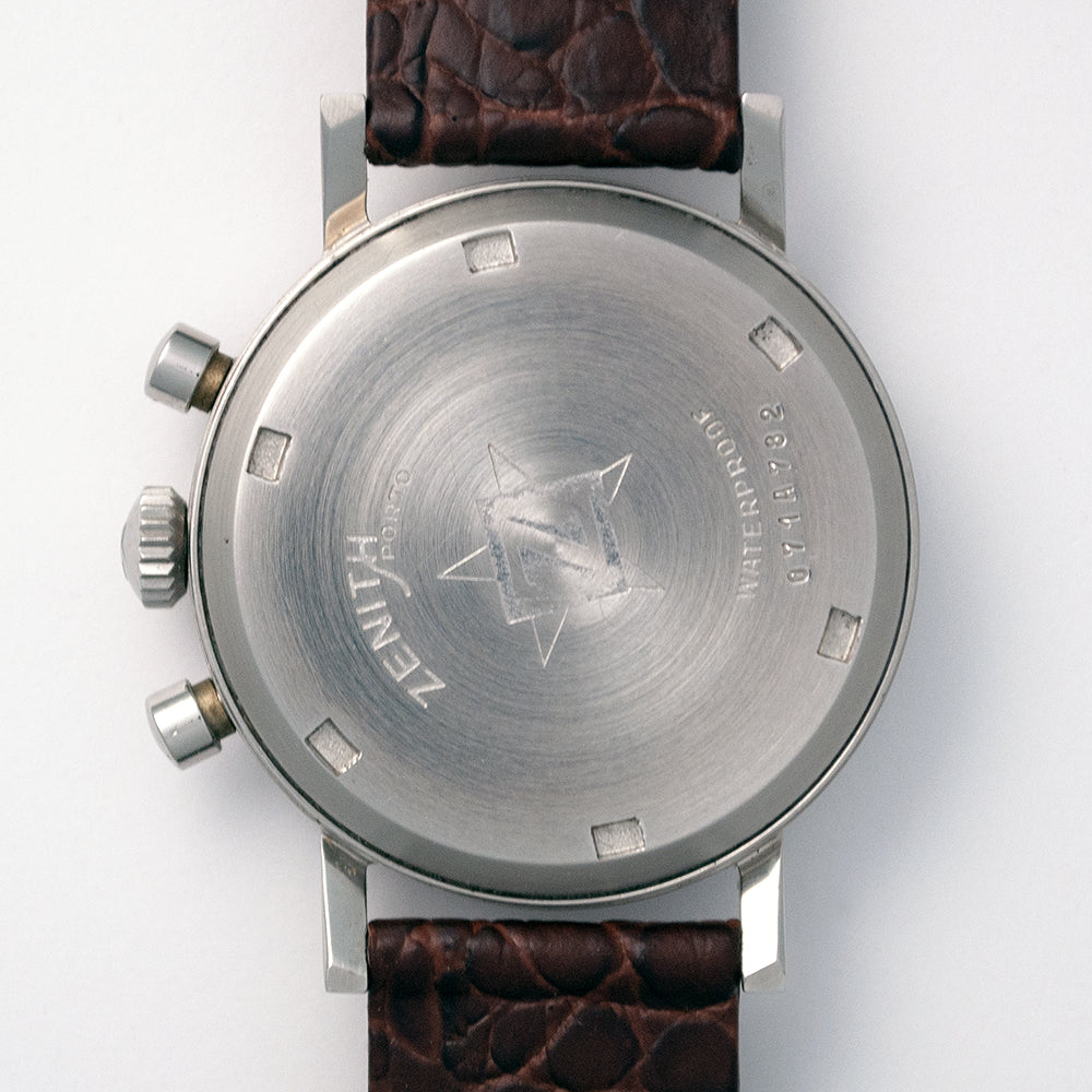 Zenith Sporto Chrono, Kaliber 136 D, selten, Seriennummer 071A782, Edelstahl, Handaufzug