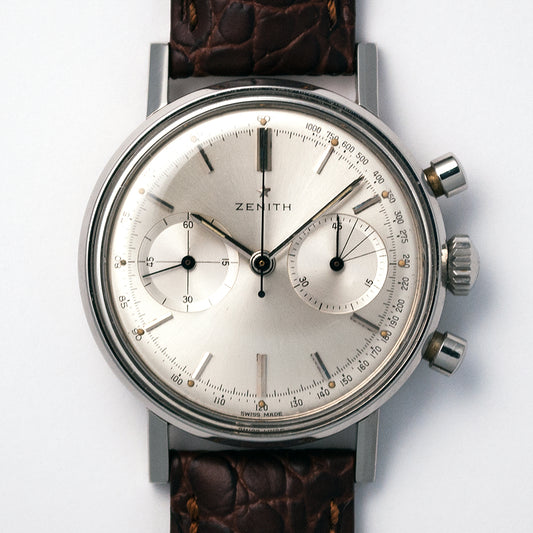 Zenith Sporto Chrono, Kaliber 136 D, selten, Seriennummer 071A782, Edelstahl, Handaufzug
