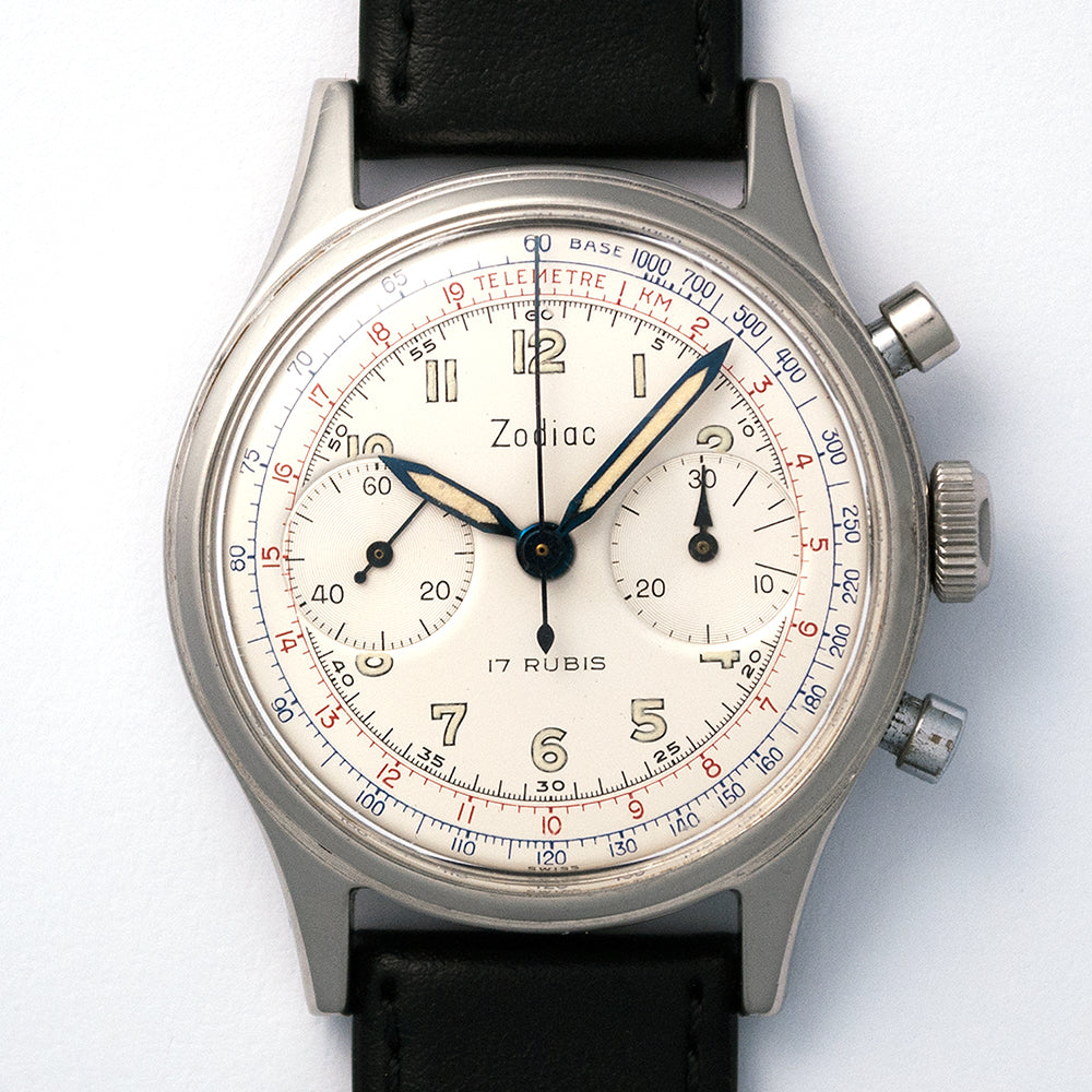 Zodiac, Chronograph, Kaliber Landeron 48 Edelstahl, Plexiglas