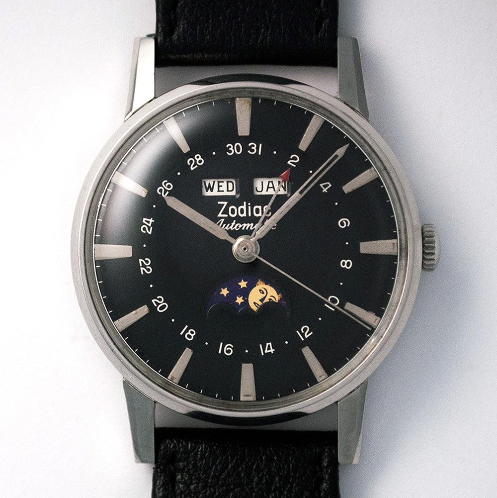 Zodiac, Triple Date Moon, Referenz 742-908 Edelstahl, Automat