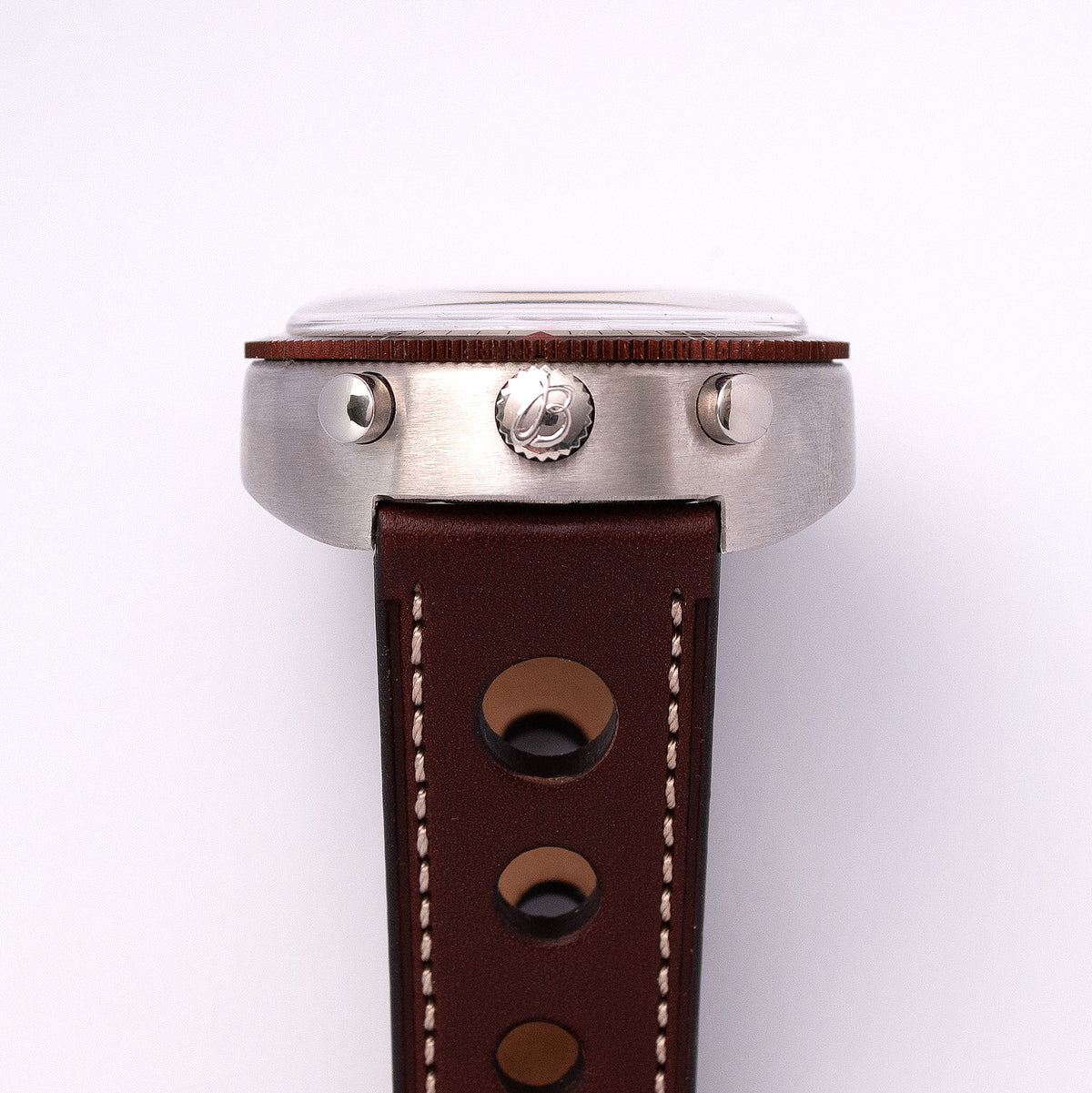 Breitling «Bullhead» Pupitre, Referenz 7101, 1971, Edelstahl, Handaufzug-Chronograph