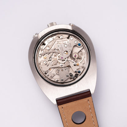 Breitling «Bullhead» Pupitre, Referenz 7101, 1971, Edelstahl, Handaufzug-Chronograph