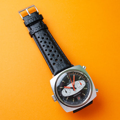 Breitling Chrono-Matic, Chronograph, Referenz 2111, 1970er-Jahre, Edelstahlgehäuse, Automatikwerk Kaliber 11, Datumsanzeige