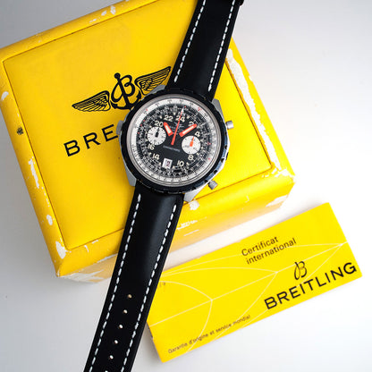 Breitling Cosmonaute, Chrono-Matic, 24-Stunden-Anzeige, Ref. 1809, Edelstahl, Automat, Datum, Box und Garantie