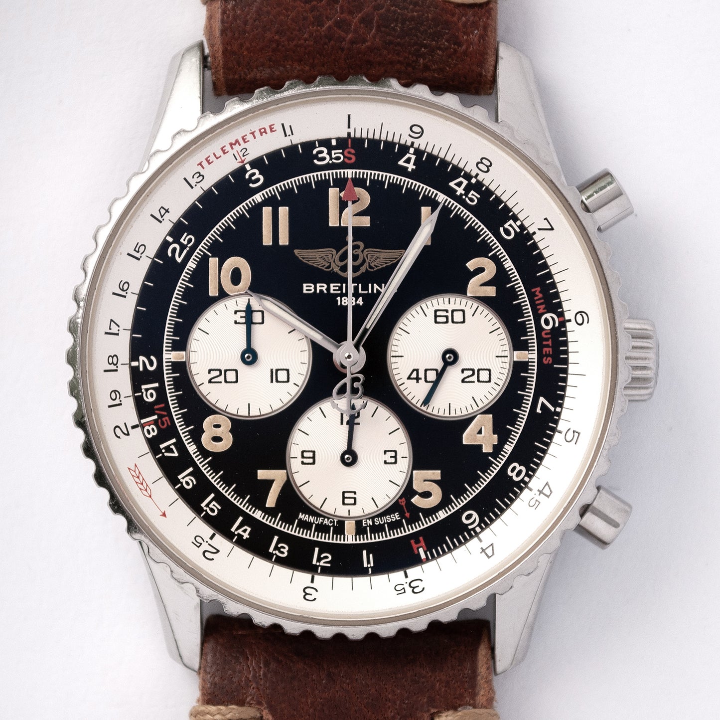 Breitling Navitimer 92, Referenz A30021/189, Edelstahl, Automatik-Chronograph, Kaliber 30, 38 mm