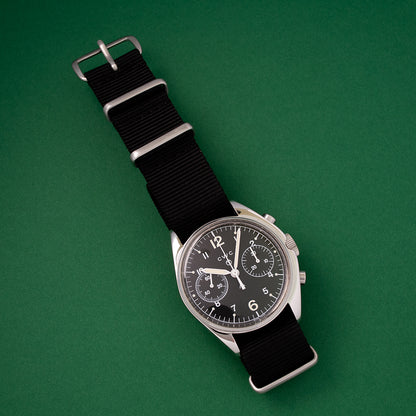 CWC Chronograph, Militäruhr, Neuauflage, Edelstahl, Valjoux Kaliber 7760
