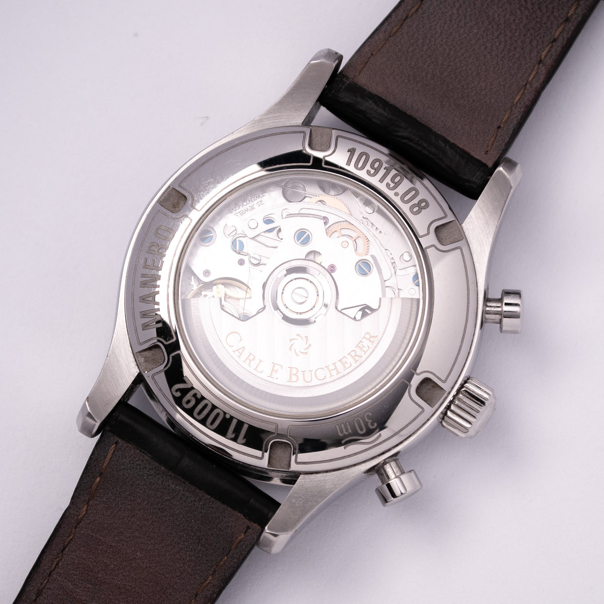 Carl F. Bucherer Manero Flyback, Referenz 00.10919.08.13.01, Edelstahl, Automatik, Flyback-Chronograph, Box und Papiere