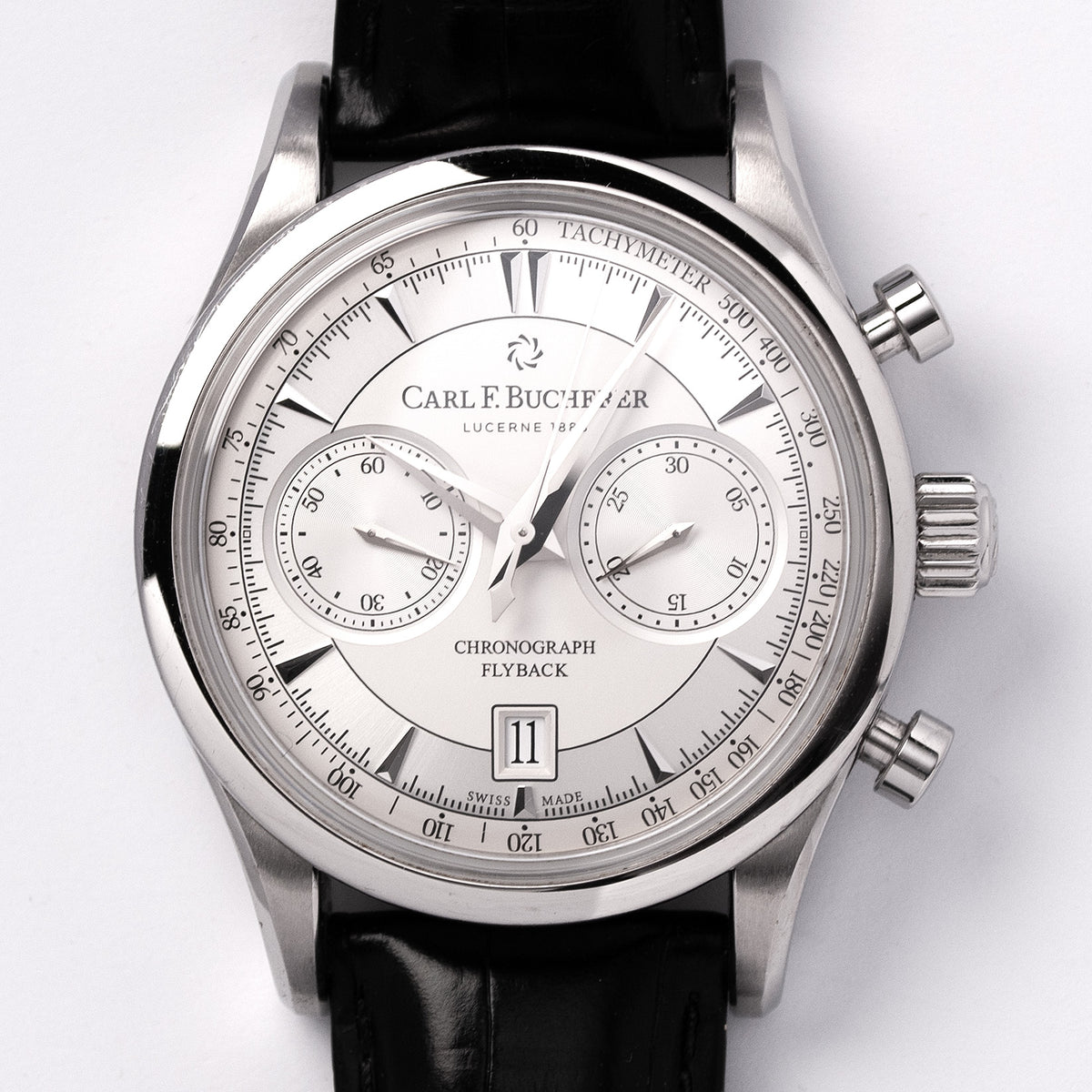 Carl F. Bucherer Manero Flyback, Referenz 00.10919.08.13.01, Edelstahl, Automatik, Flyback-Chronograph, Box und Papiere