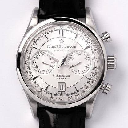 Carl F. Bucherer Manero Flyback, Referenz 00.10919.08.13.01, Edelstahl, Automatik, Flyback-Chronograph, Box und Papiere