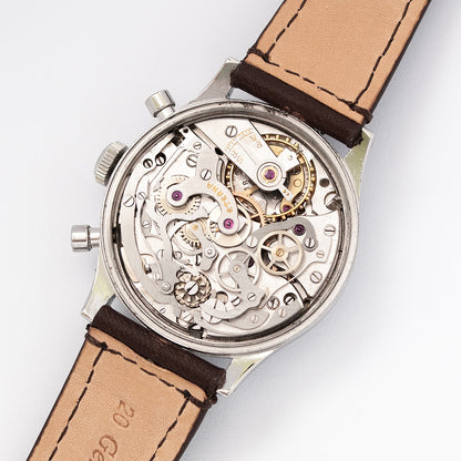 Eterna, Chronograph, 1950er-Jahre, Oversized 37,5 mm, Stahlgehäuse, Kaliber 703 R (Valjoux 22)